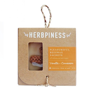 Herbpiness Beeswax Sachets Vanilla & Cinnamon Essence 